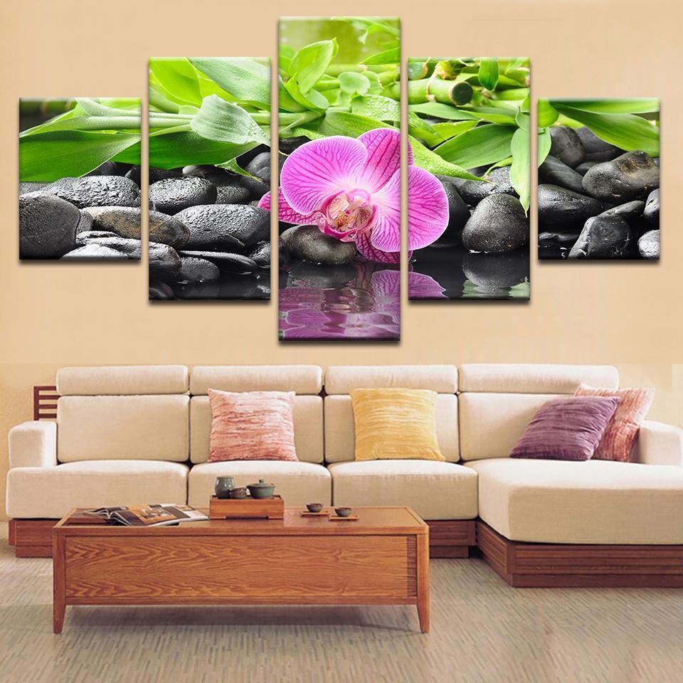 Fallen Purple Orchid Nature Canvas Wall Art