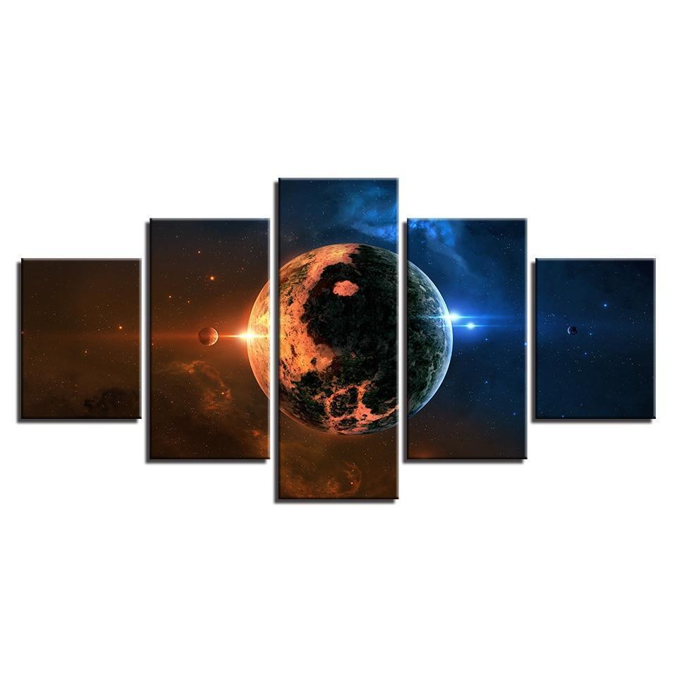 Falling Earth Canvas Wall Art