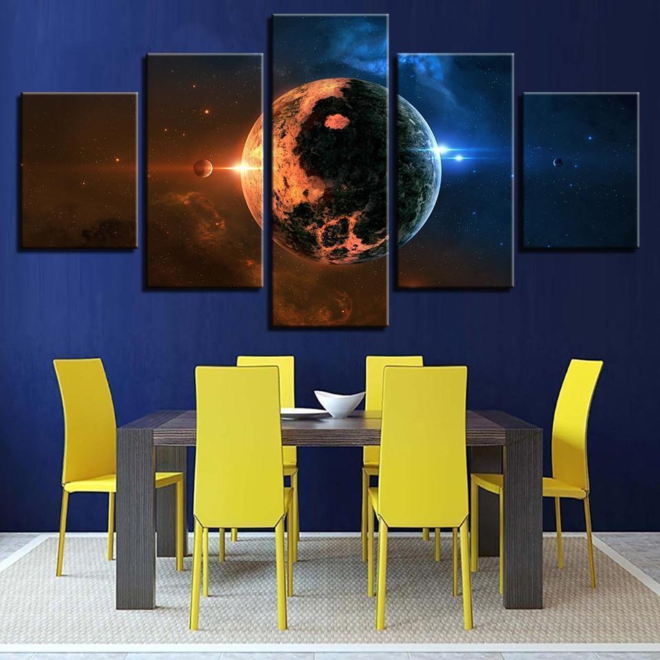 Falling Earth Canvas Wall Art