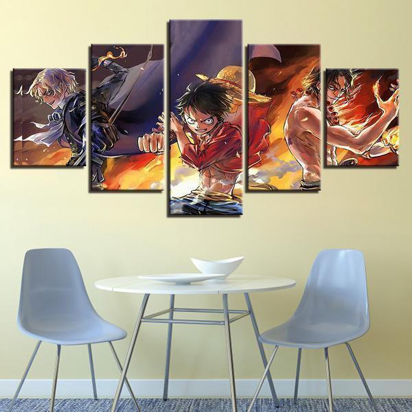 Family Luffy Anime Canvas Wall Art