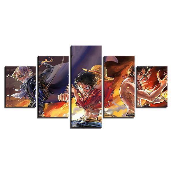 Family Luffy Anime Canvas Wall Art