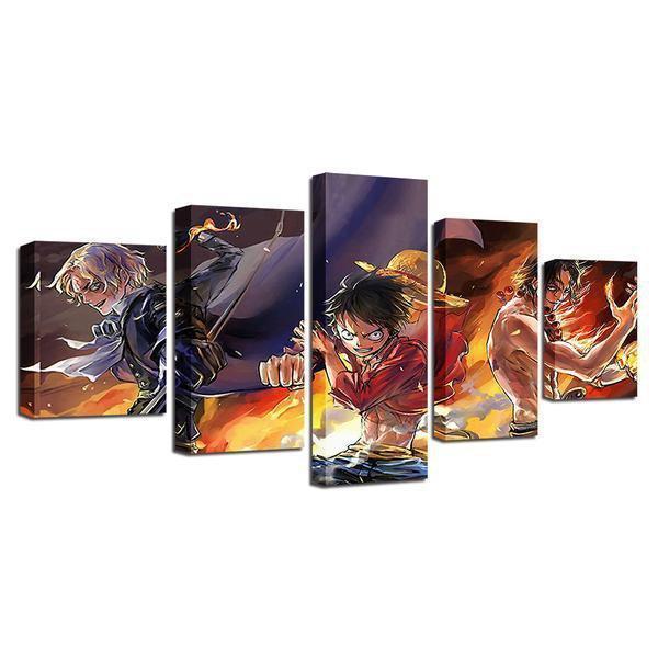 Family Luffy Anime Canvas Wall Art