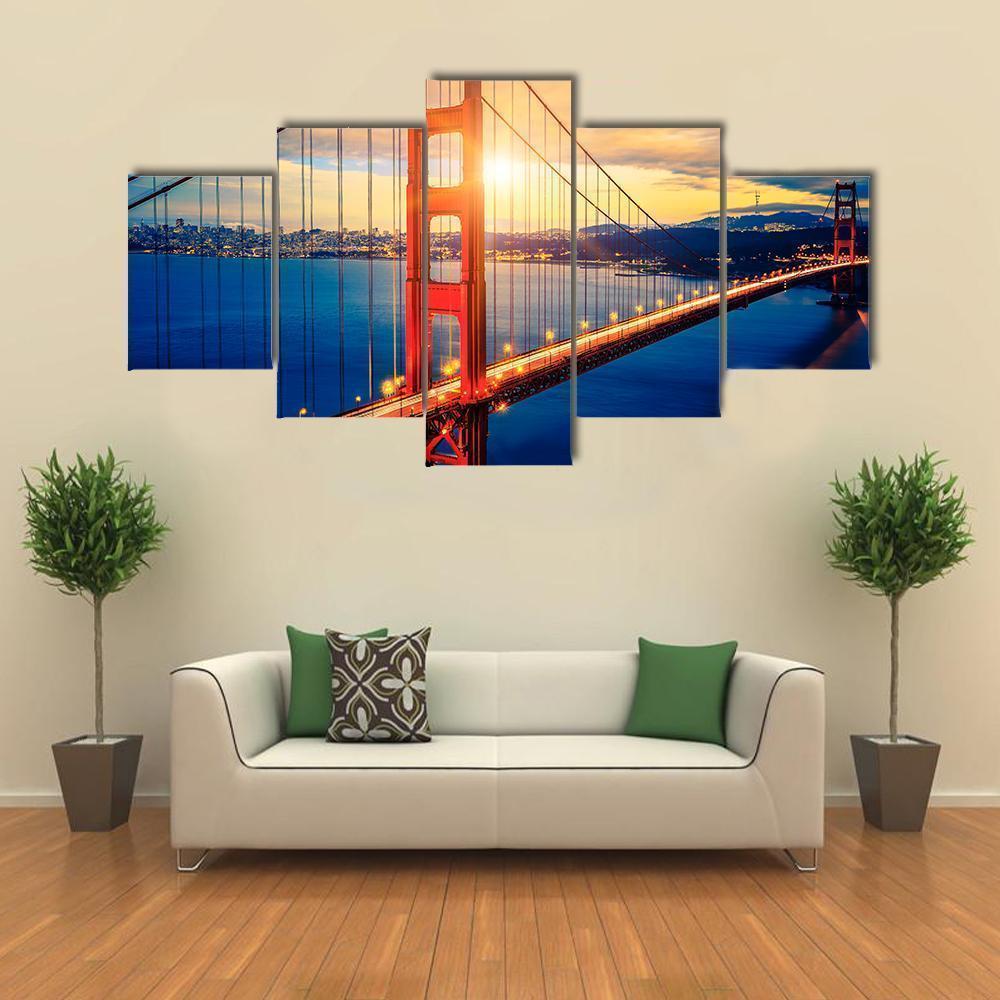 Famous Golden Gate Bridge Nature Canvas Wall Art