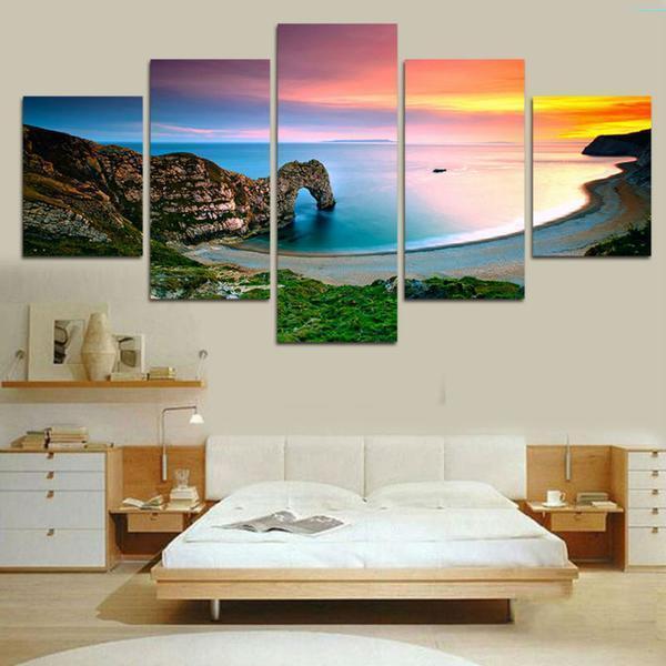 Famous Landscape Mediterranean Sea Nature Canvas Wall Art