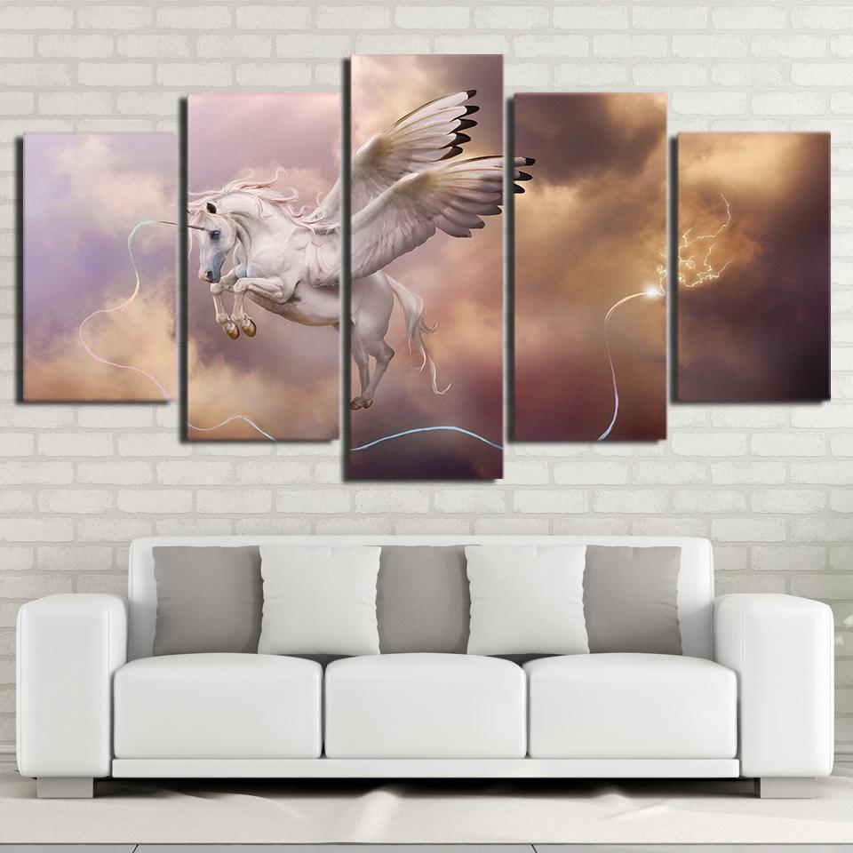 Fantasy Art Unicorn Pegasus Animal Canvas Wall Art