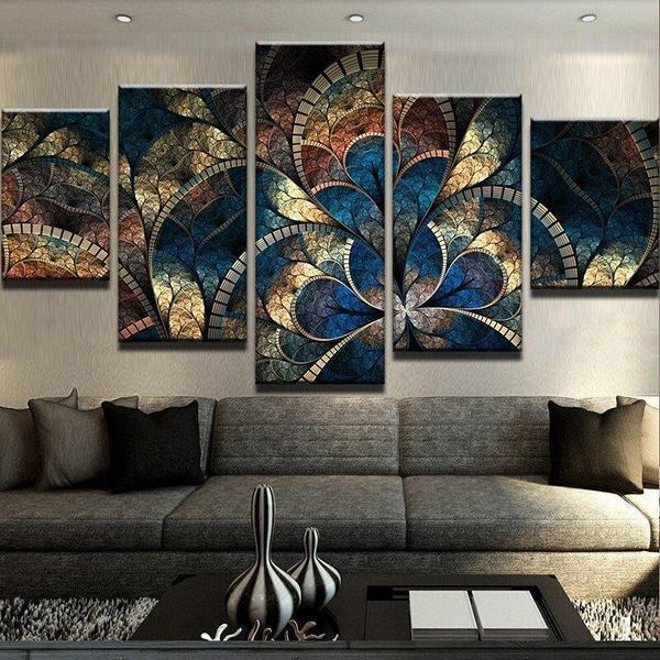 Fantasy Flowers Nature Abstract Canvas Wall Art