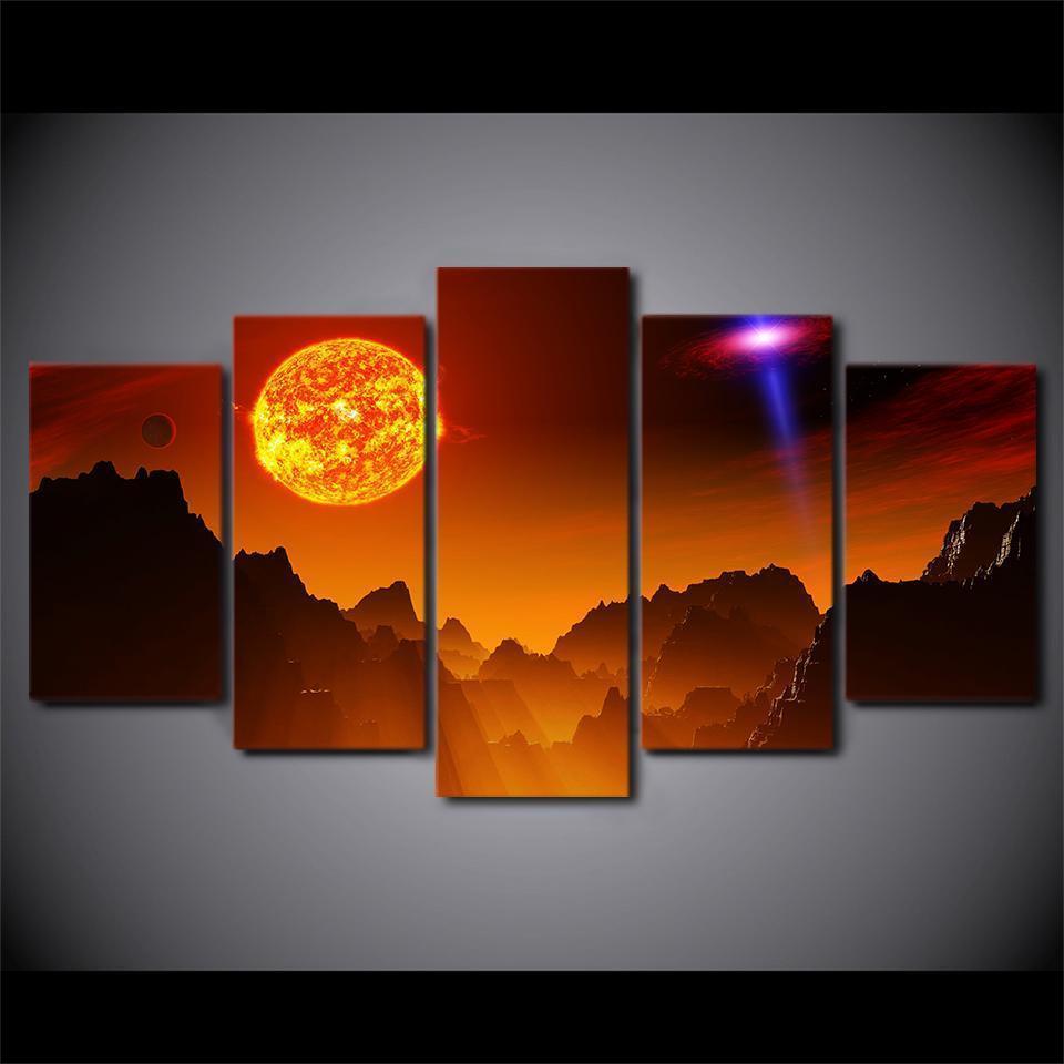 Fantasy Planet Space Universe Canvas Wall Art
