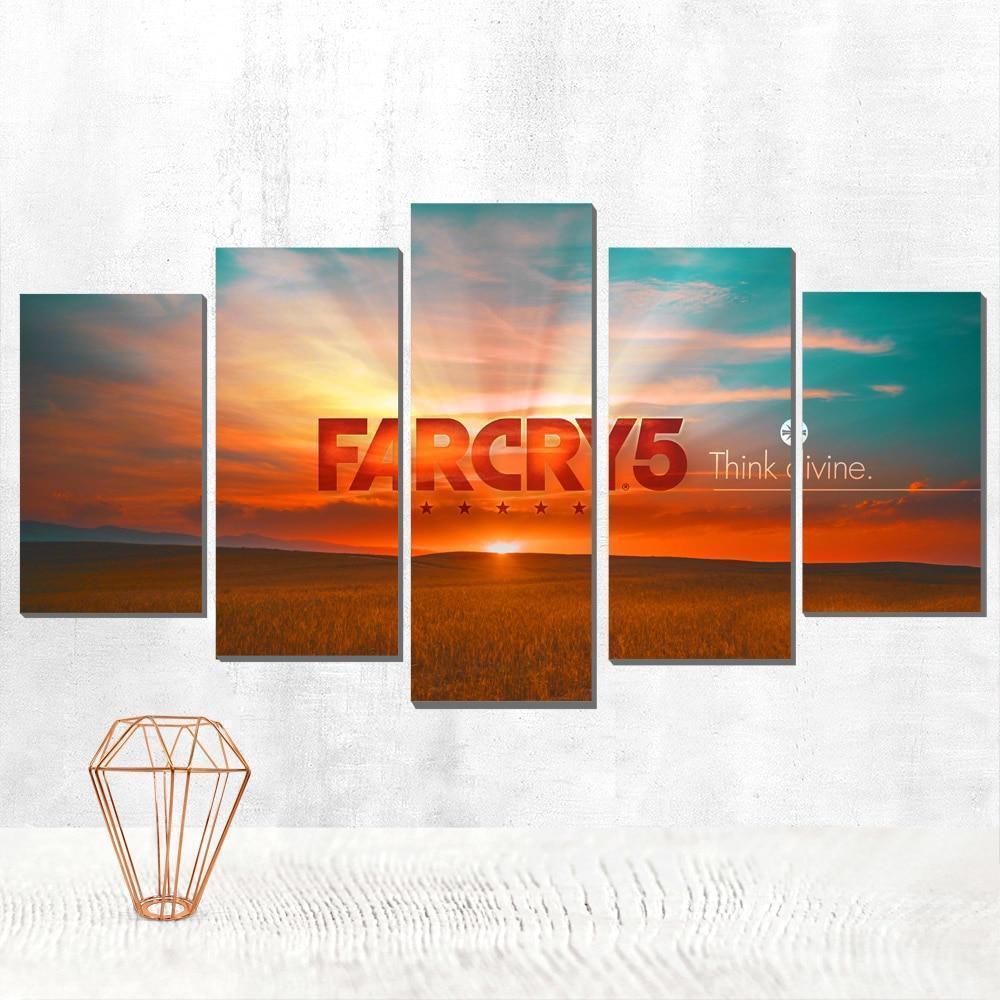 Far Cry 5 Background Poster Gaming Canvas Wall Art