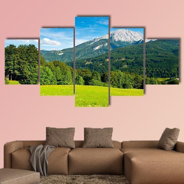 Farmhouse In The Bavarian Alps Germany Nature Canvas Wall Art