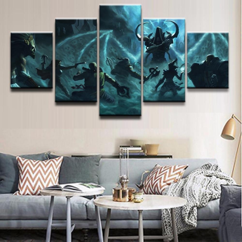 Fight Boss Diablo III Reaper Of Soul Gaming Canvas Wall Art