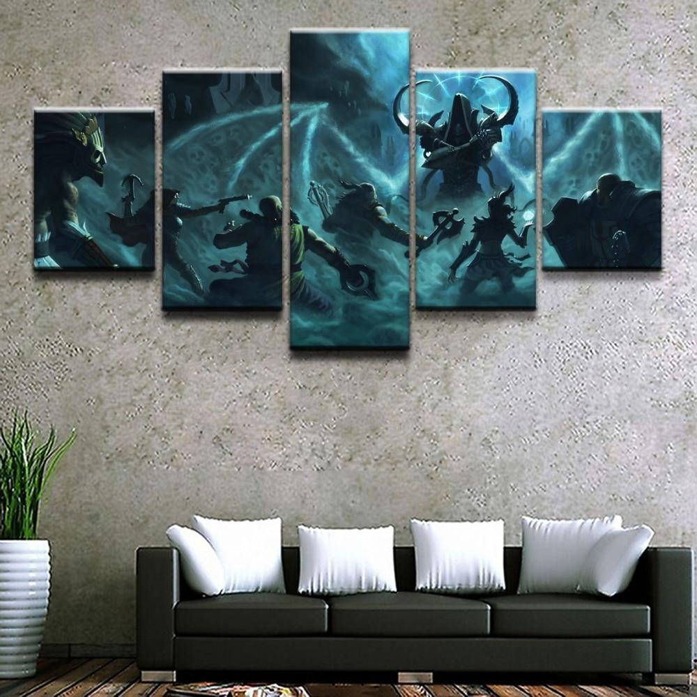 Fight Boss Diablo III Reaper Of Soul Gaming Canvas Wall Art