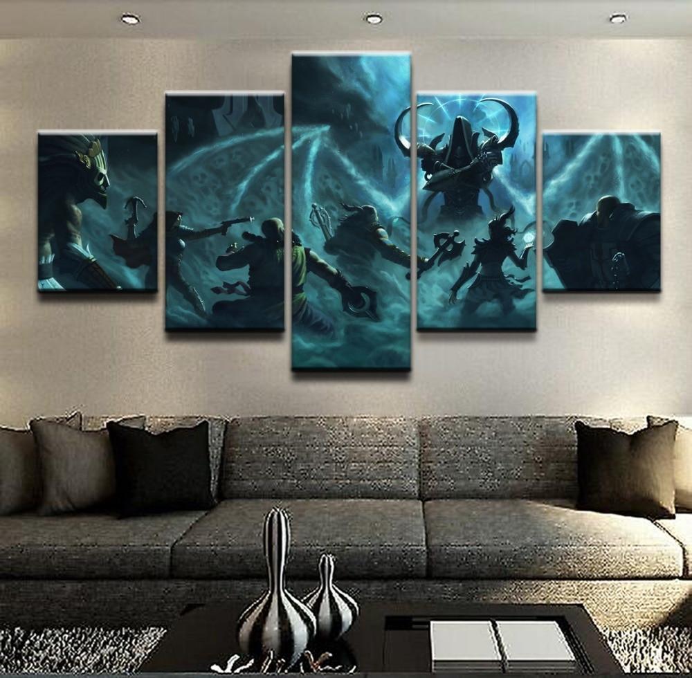 Fight Boss Diablo III Reaper Of Soul Gaming Canvas Wall Art