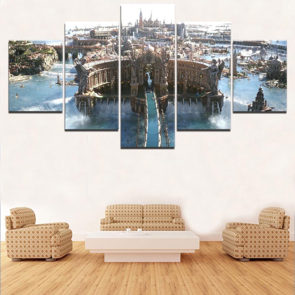 Final Fantasy Castle Building Gaming Canvas Wall Art