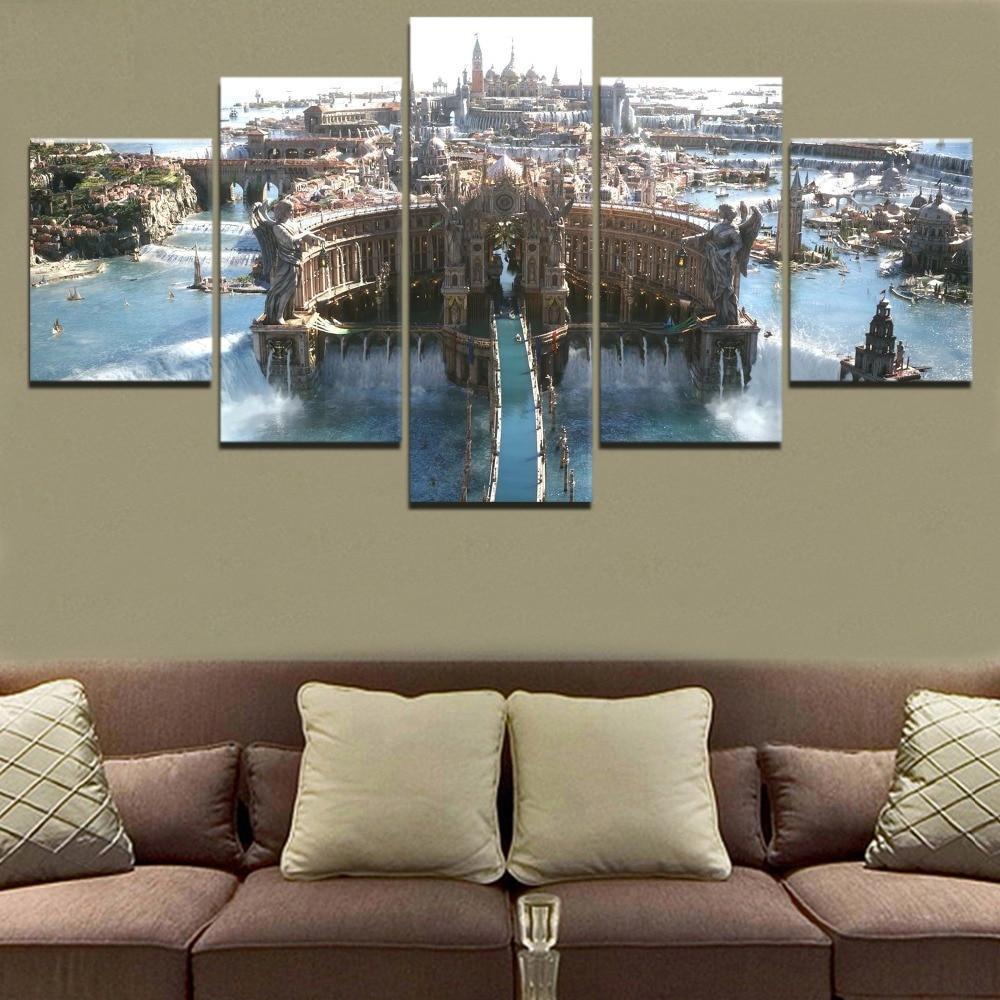 Final Fantasy Castle Building Gaming Canvas Wall Art