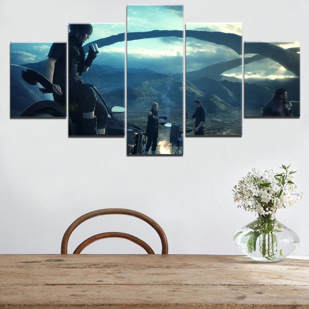 Final Fantasy Characters Poster 8 Gaming Canvas Wall Art