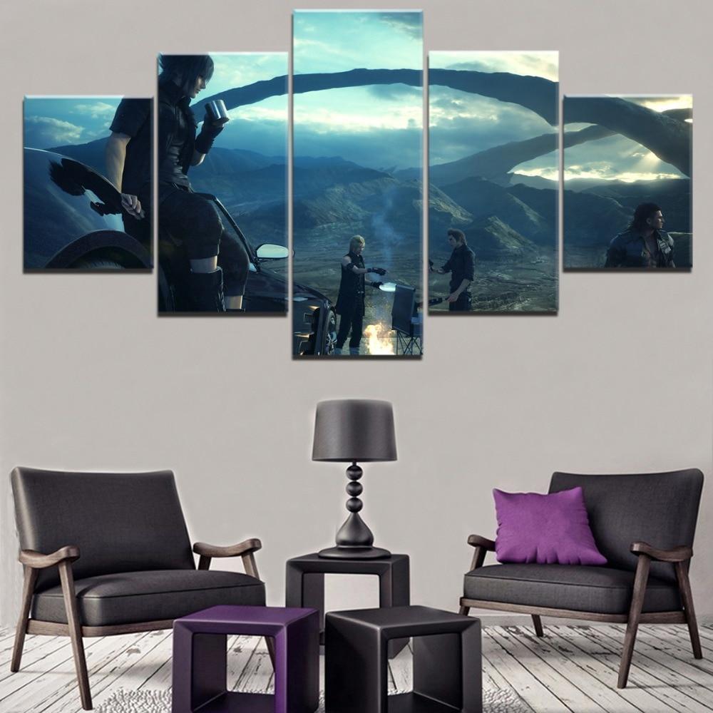 Final Fantasy Characters Poster 8 Gaming Canvas Wall Art