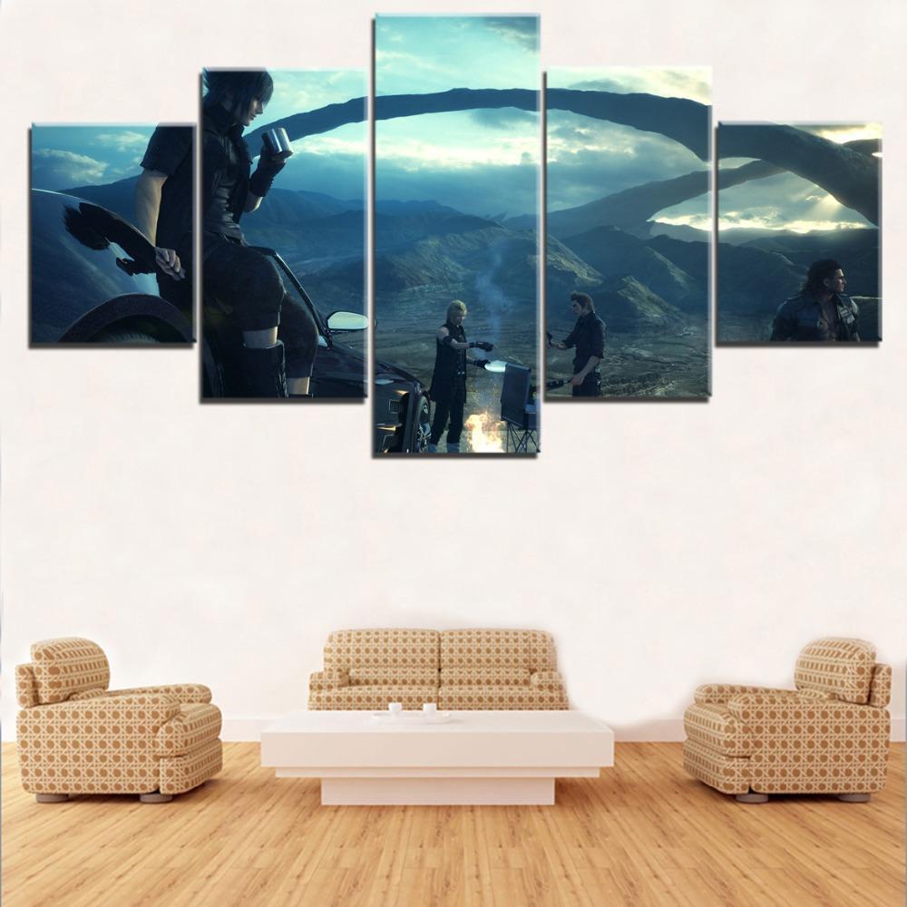 Final Fantasy Characters Poster 8 Gaming Canvas Wall Art