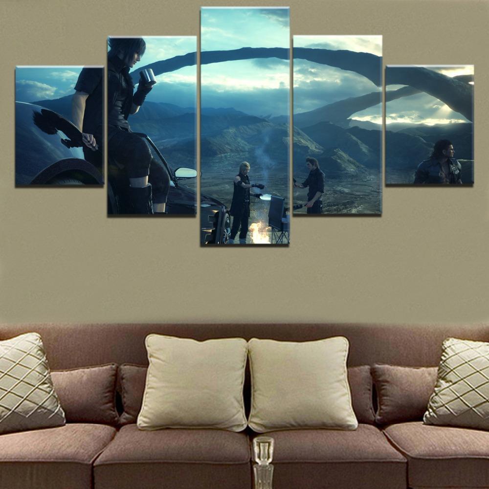 Final Fantasy Characters Poster 8 Gaming Canvas Wall Art