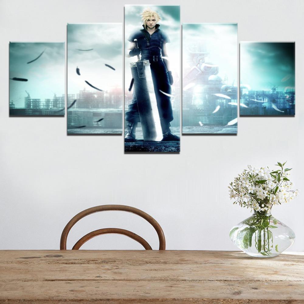 Final Fantasy Cloud Strife 1 Gaming Canvas Wall Art