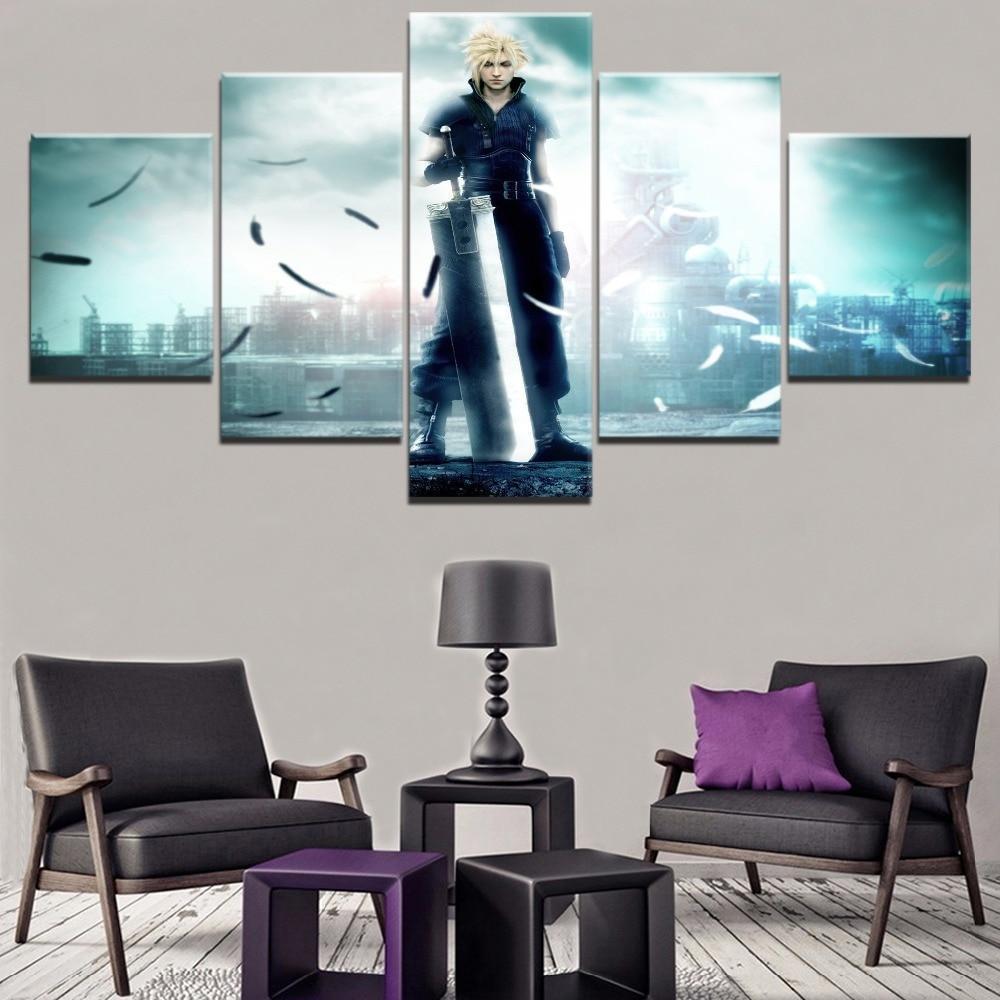 Final Fantasy Cloud Strife 1 Gaming Canvas Wall Art