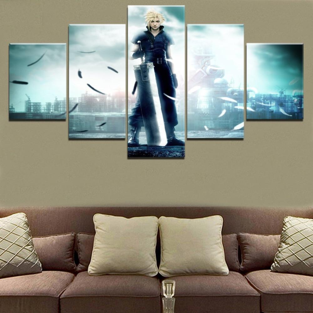 Final Fantasy Cloud Strife 1 Gaming Canvas Wall Art