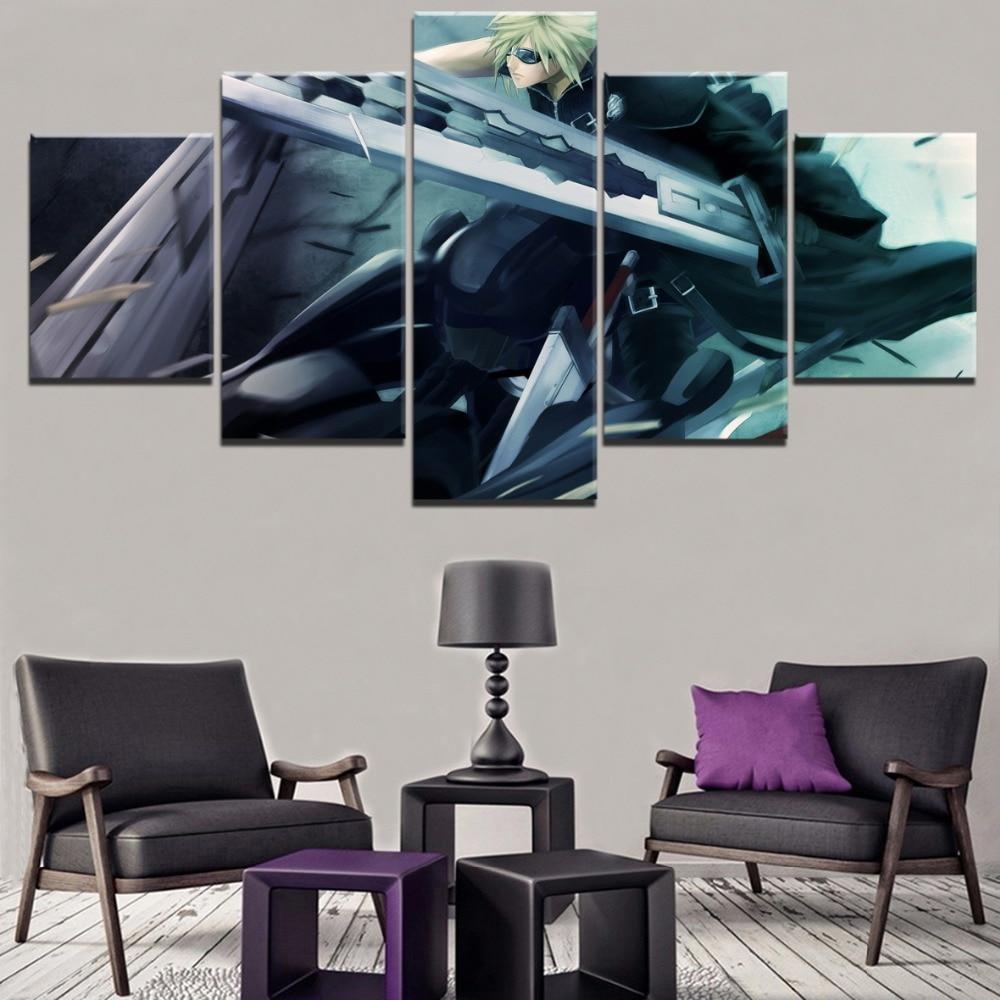 Final Fantasy Cloud Strife 3 Gaming Canvas Wall Art