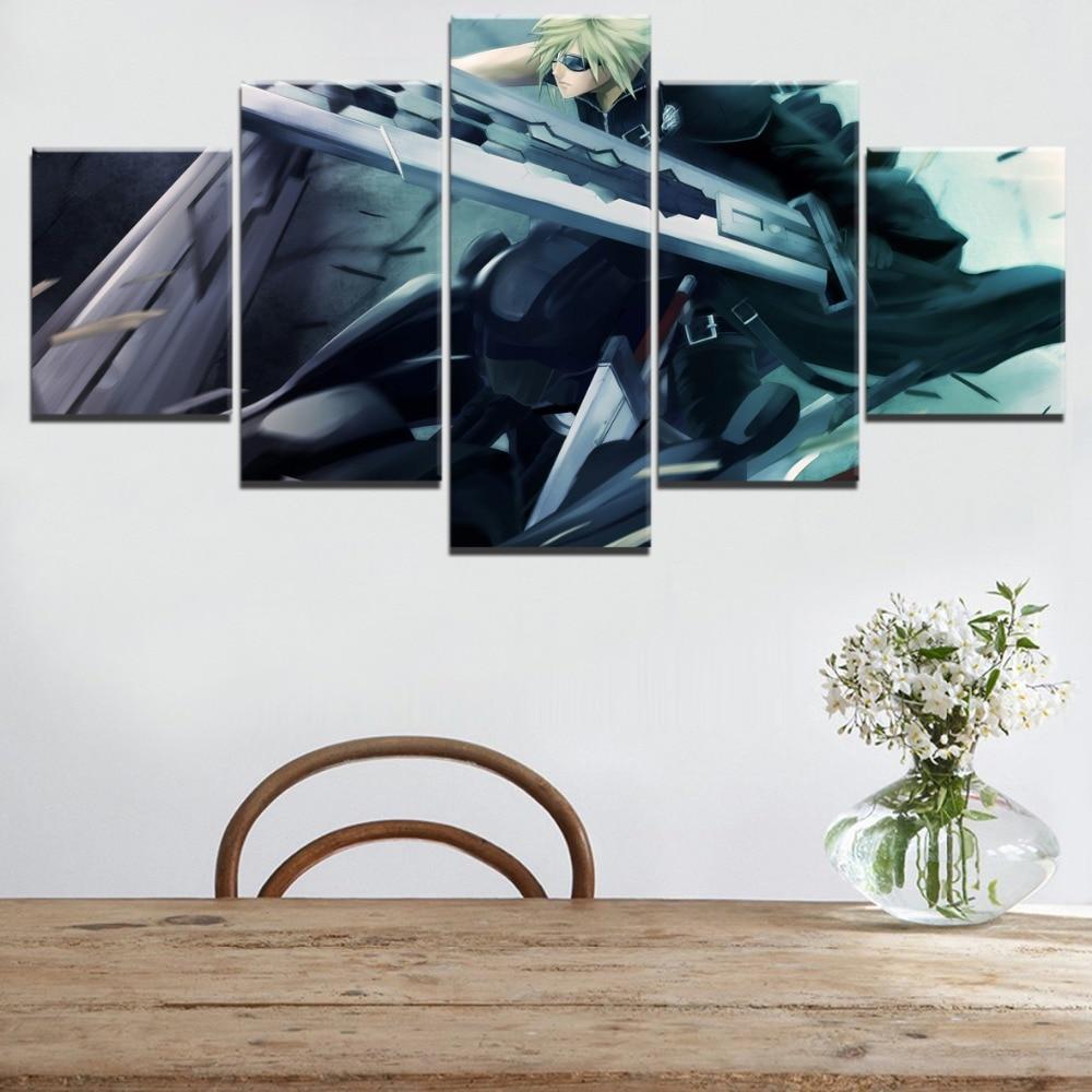 Final Fantasy Cloud Strife 3 Gaming Canvas Wall Art