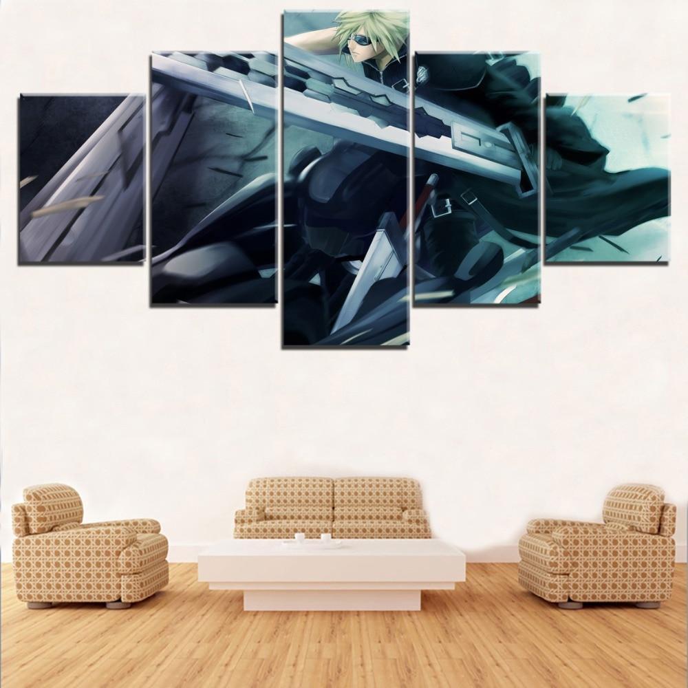 Final Fantasy Cloud Strife 3 Gaming Canvas Wall Art