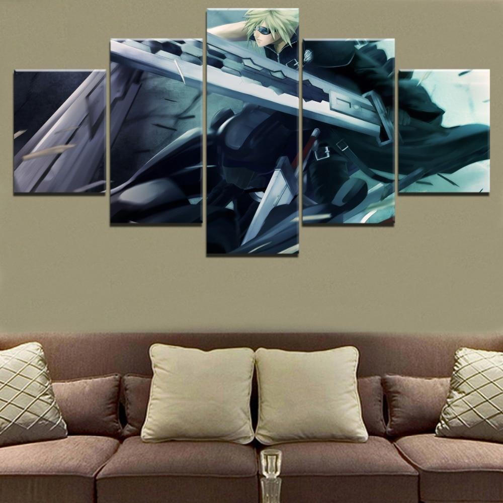 Final Fantasy Cloud Strife 3 Gaming Canvas Wall Art