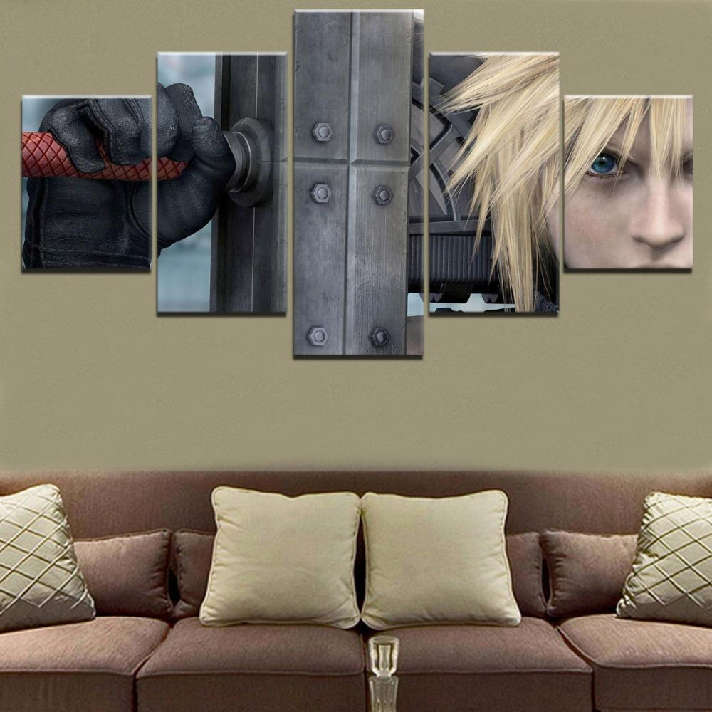Final Fantasy Cloud Strife 4 Gaming Canvas Wall Art