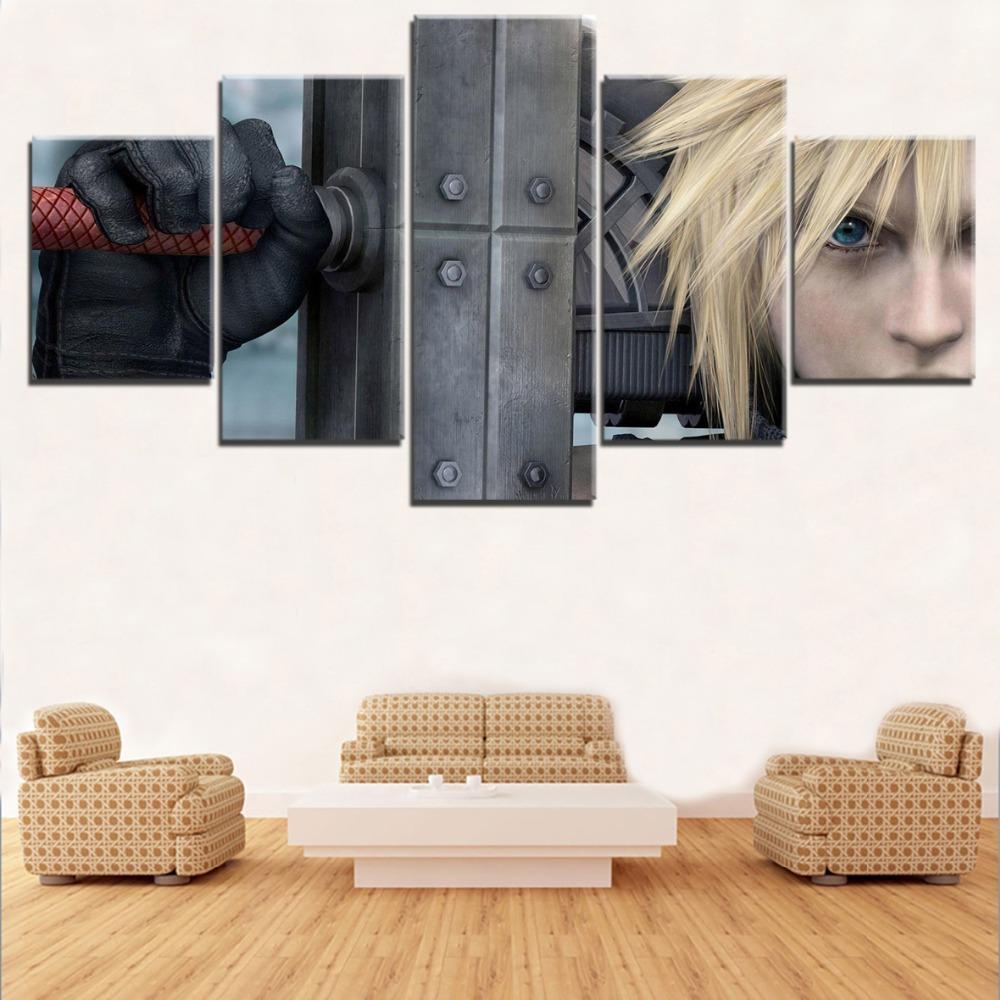 Final Fantasy Cloud Strife 4 Gaming Canvas Wall Art