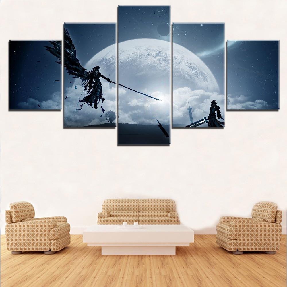 Final Fantasy VII Sephiroth Vs. Cloud 2 Gaming Canvas Wall Art
