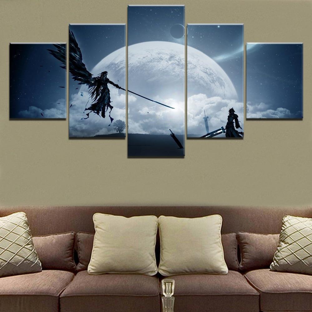 Final Fantasy VII Sephiroth Vs. Cloud 2 Gaming Canvas Wall Art
