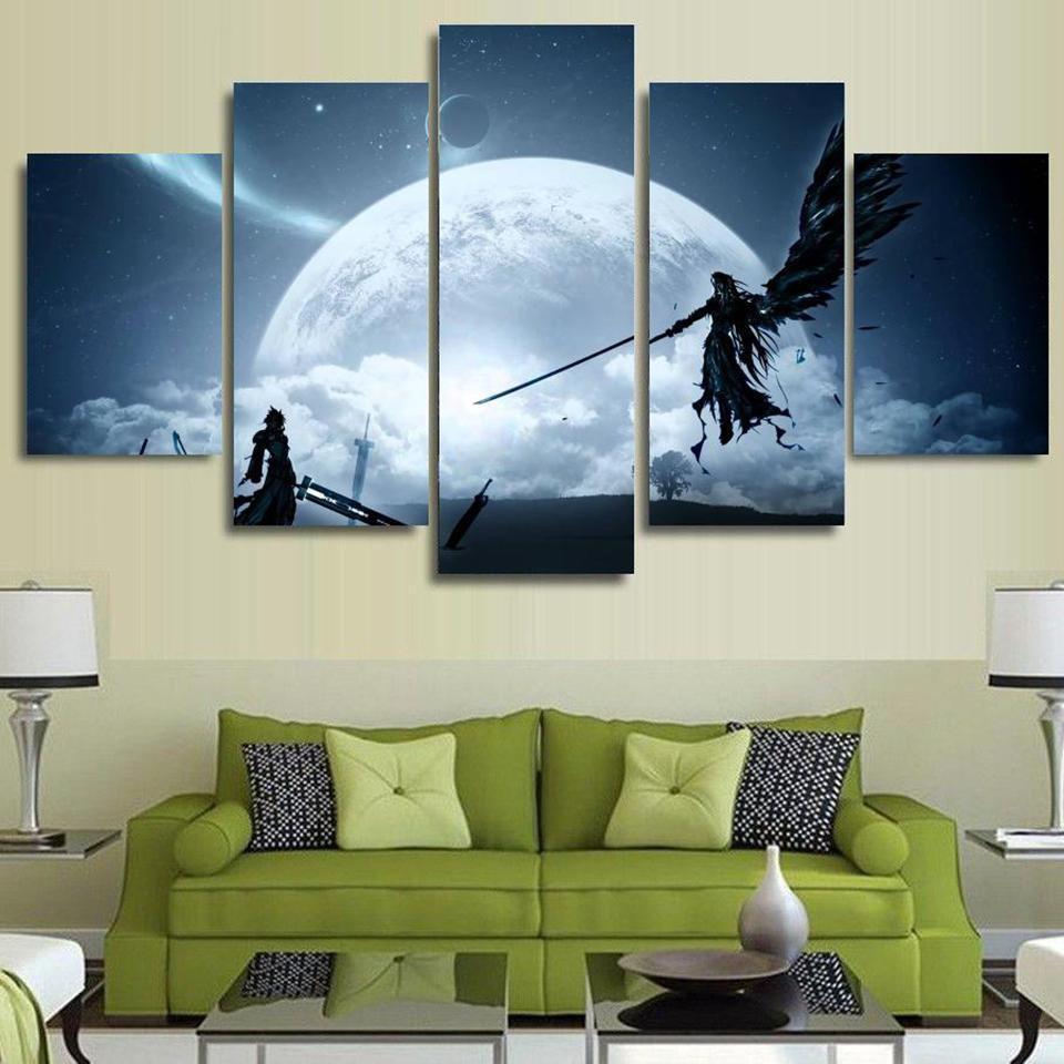 Final Fantasy VII Sephiroth Vs. Cloud 3 Gaming Canvas Wall Art