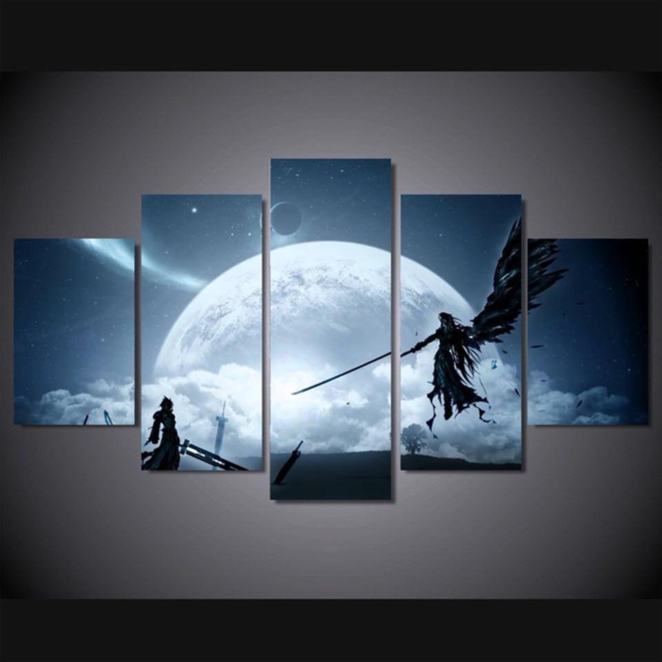 Final Fantasy VII Sephiroth Vs. Cloud 3 Gaming Canvas Wall Art
