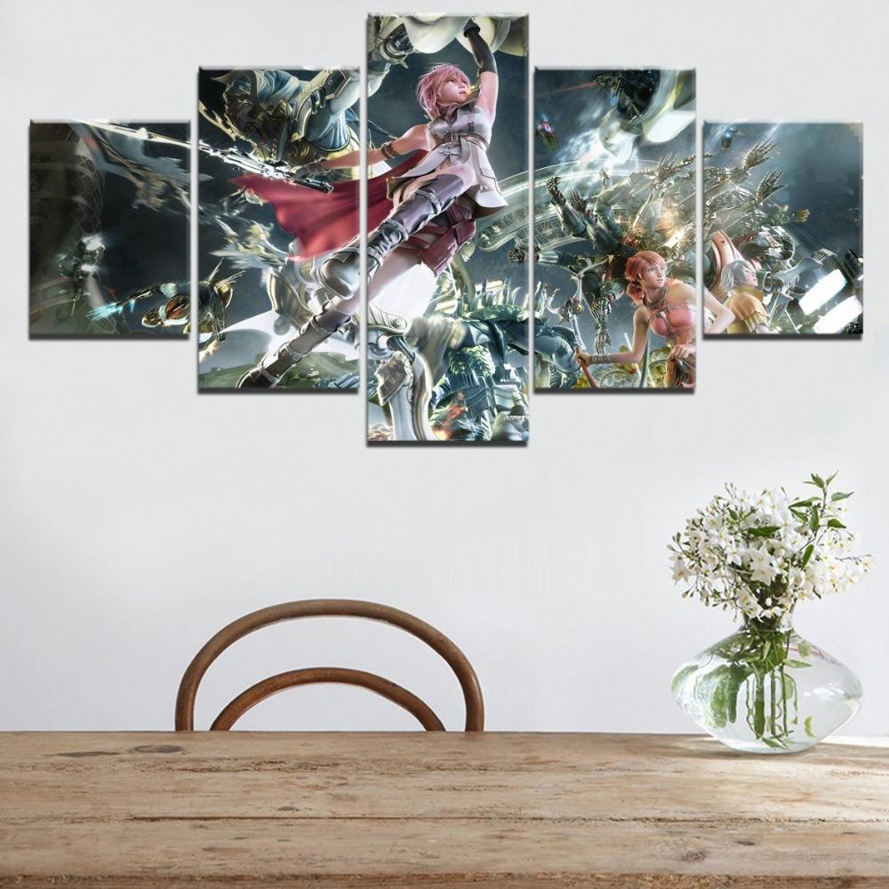 Final Fantasy XIII Lightning Poster 1 Gaming Canvas Wall Art