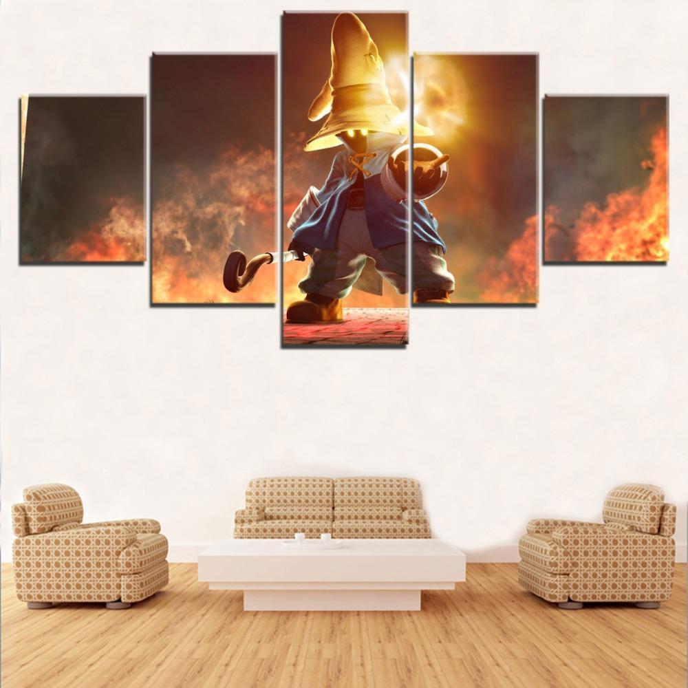 Final Fantasy XIV Black Mage 1 Gaming Canvas Wall Art