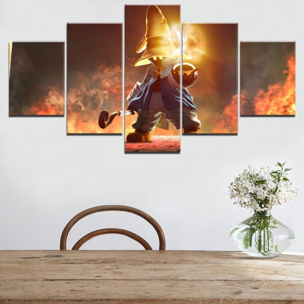Final Fantasy XIV Black Mage 1 Gaming Canvas Wall Art
