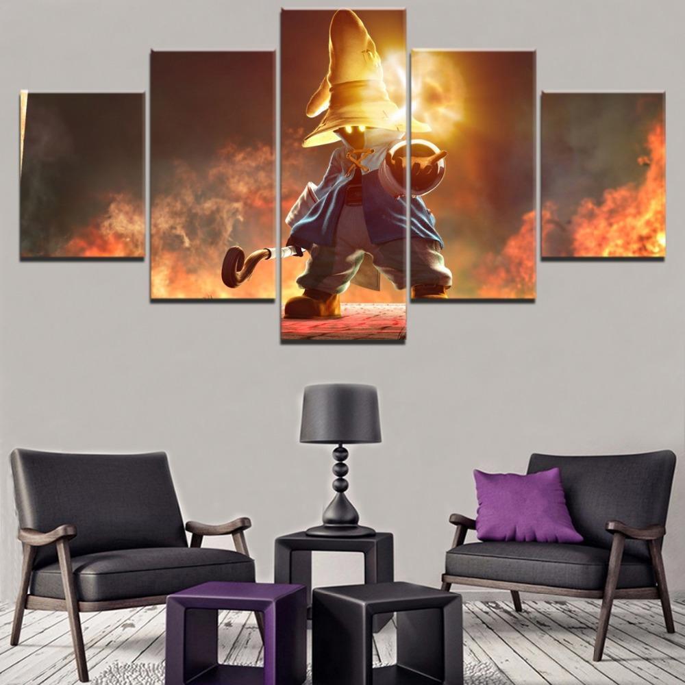 Final Fantasy XIV Black Mage 1 Gaming Canvas Wall Art