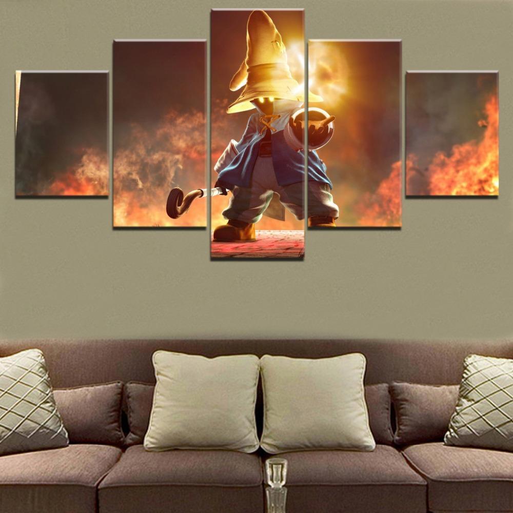 Final Fantasy XIV Black Mage 1 Gaming Canvas Wall Art