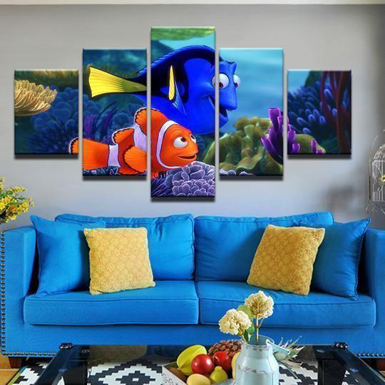 Finding Nemo Dory And Marlin Movie Canvas Wall Art