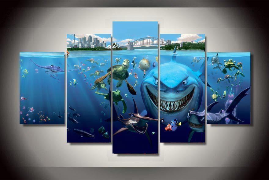 Finding Nemo Shark Movie Canvas Wall Art