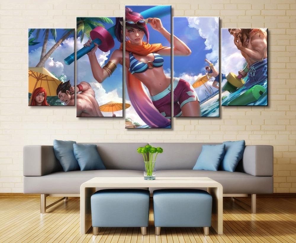 LOL League Of Legends Fiora 2 Gaming Canvas Wall Art