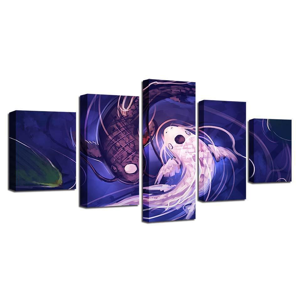 Fish Koi Yin Yang Awesome Revel Abstract Animal Canvas Wall Art