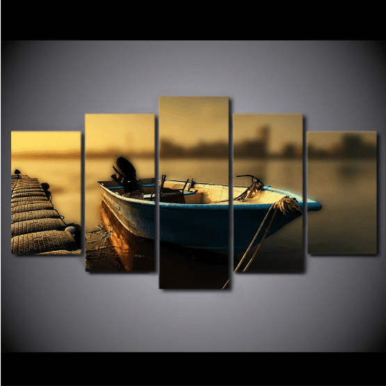 Fishing Boat Fishing Canvas Wall Art