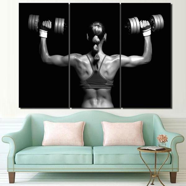Fitness Sexy Back Workout &amp;amp; Fitness Canvas Wall Art