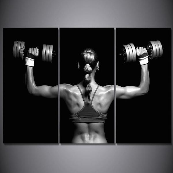 Fitness Sexy Back Workout &amp;amp; Fitness Canvas Wall Art