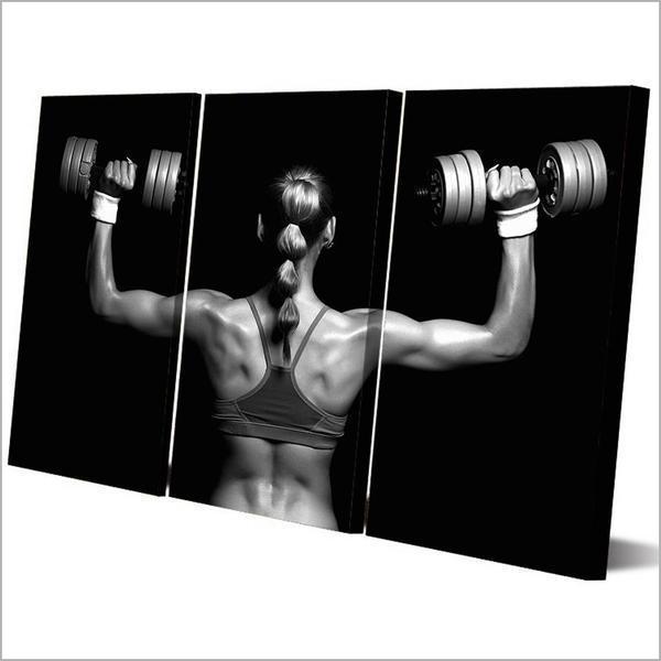 Fitness Sexy Back Workout &amp;amp; Fitness Canvas Wall Art