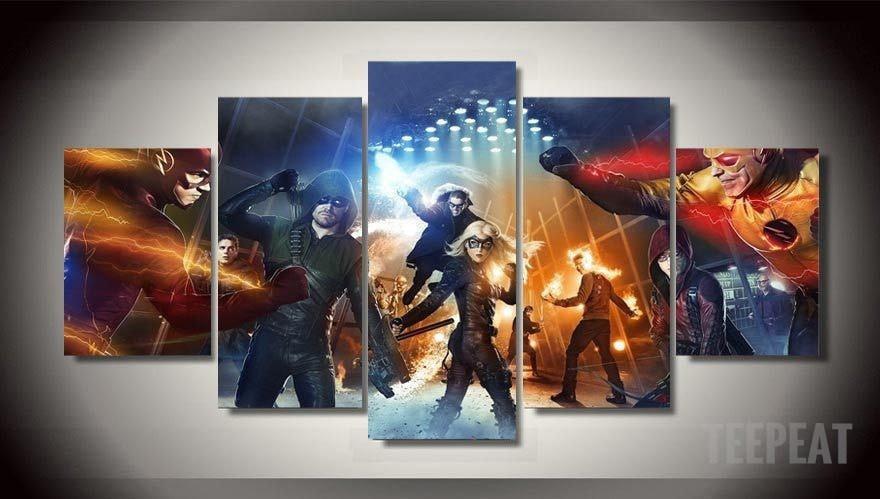 Flash &amp;amp; Green Arrow DC Canvas Wall Art