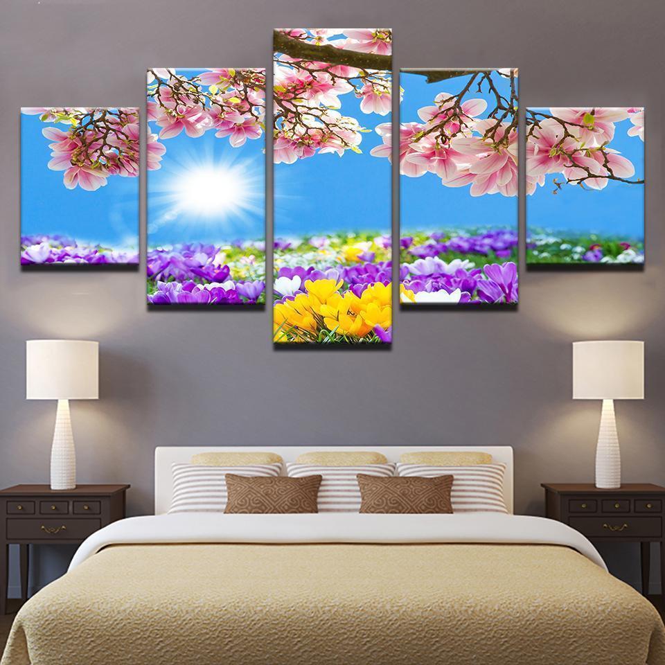 Flower World Howy Flowers Bloom Nature Canvas Wall Art